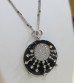 Metalic Rounded Black with Pearl Stone Necklace